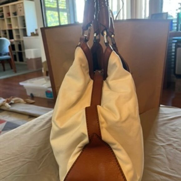 Cole Haan White and Magenta Hobo Bag - Picture 4 of 11